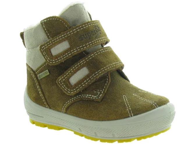 apres ski bottes fourrees - - bebe garcon - Nubuck - Gris - Superfit