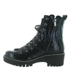 apres ski bottes fourrees - Botte de neige - femme - Cuir Vernis - Noir - New italia shoes