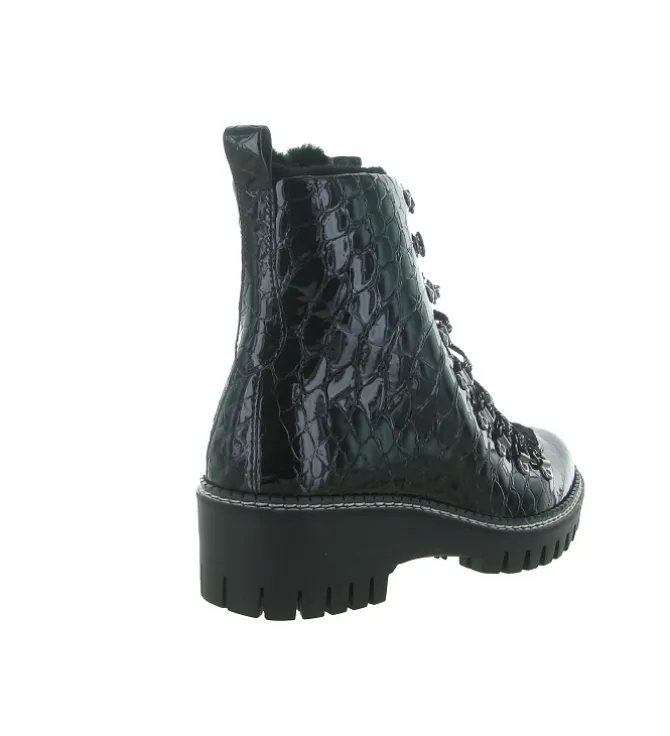 apres ski bottes fourrees - Botte de neige - femme - Cuir Vernis - Noir - New italia shoes