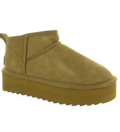 apres ski bottes fourrees - Bottine chaude - femme - Nubuck - Chestnut - Colors of california