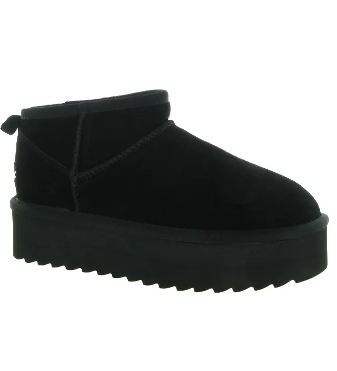 apres ski bottes fourrees - Bottine chaude - femme - Nubuck - Noir - Colors of california