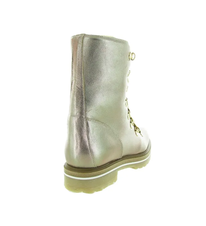 apres ski bottes fourrees - Botte de neige - femme - Cuir - Or - La thuile