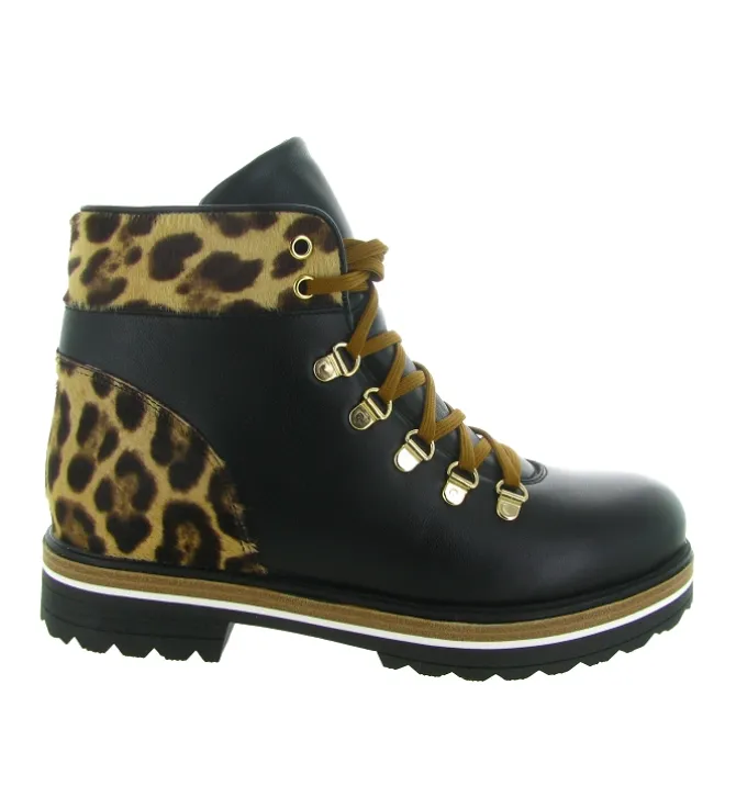 apres ski bottes fourrees - Botte de neige - femme - Cuir - Léopard - La thuile