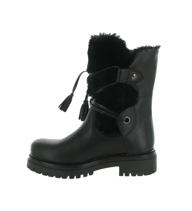apres ski bottes fourrees - Botte de neige - femme - Cuir - Noir - Armando