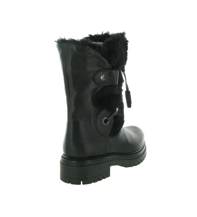 apres ski bottes fourrees - Botte de neige - femme - Cuir - Noir - Armando