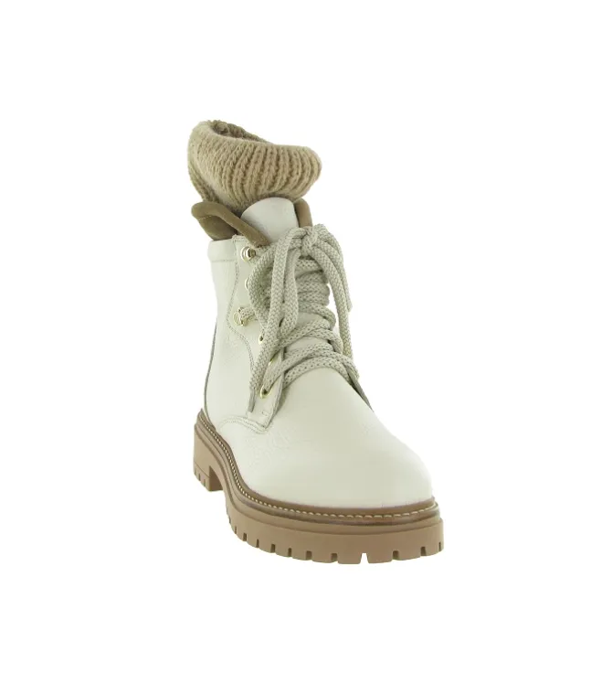 apres ski bottes fourrees - Botte de neige - femme - Cuir - Blanc - Armando