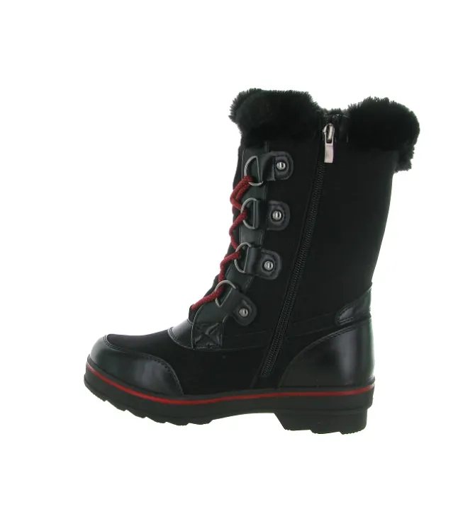 apres ski bottes fourrees - Bottine chaude - femme - Synthétique - Noir - Kimberfeel