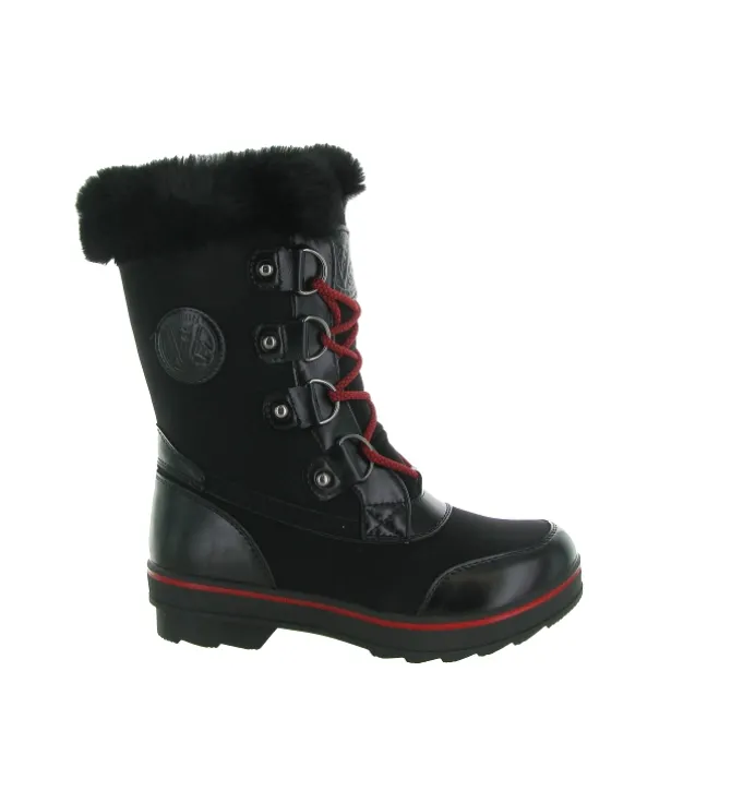 apres ski bottes fourrees - Bottine chaude - femme - Synthétique - Noir - Kimberfeel