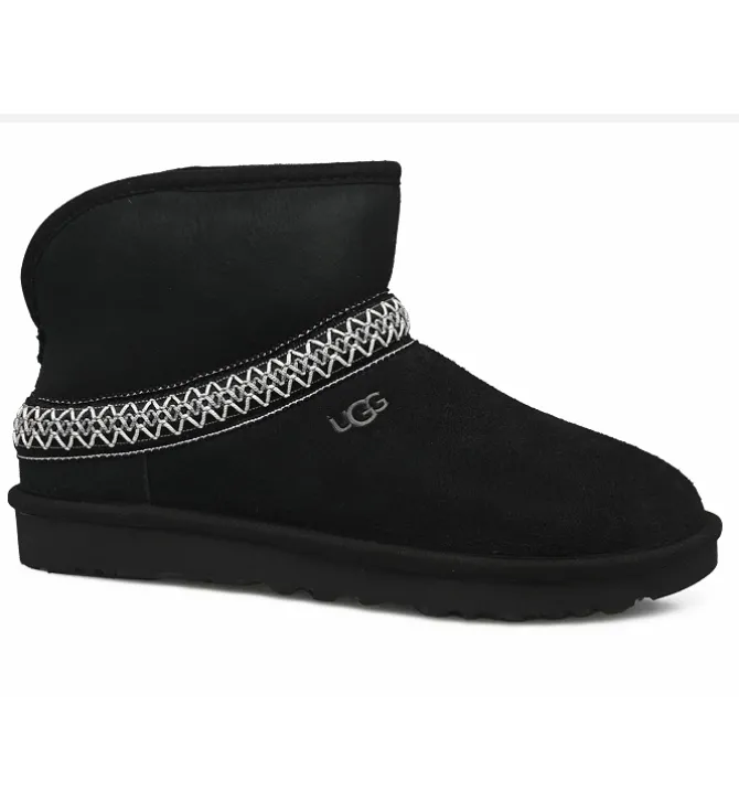 apres ski bottes fourrees - Bottine chaude - femme - Nubuck - Noir - Ugg australia