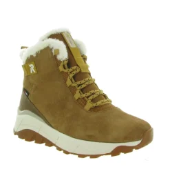 apres ski bottes fourrees - Botte de neige - femme - Cuir - Camel - Rieker r evolution