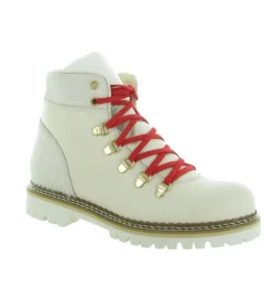 apres ski bottes fourrees - Botte de neige - femme - Cuir - Blanc - La thuile