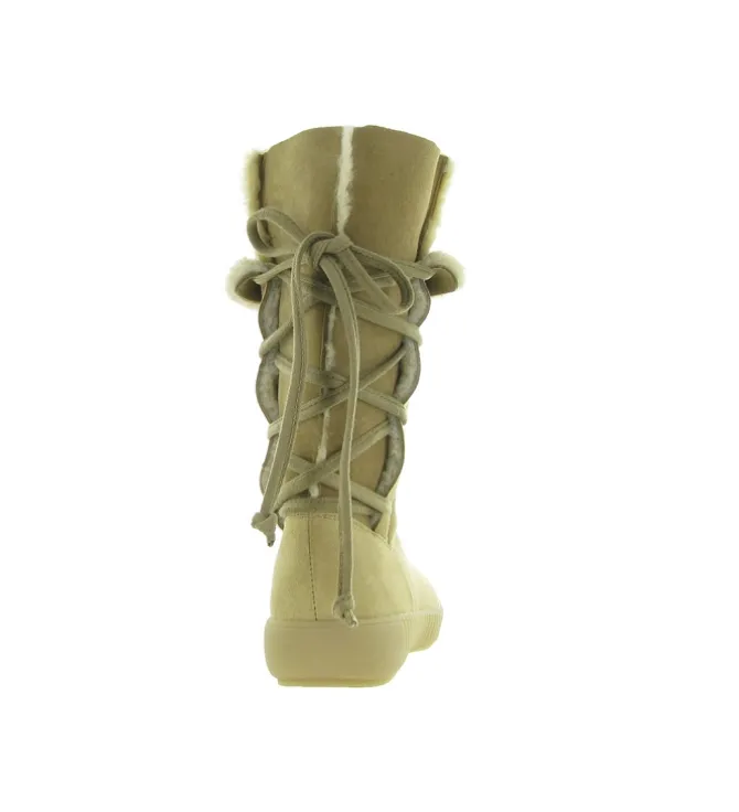 apres ski bottes fourrees - Botte de neige - femme - Nubuck - Beige - Oscar