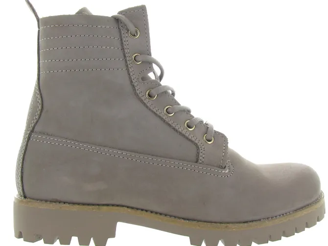 apres ski bottes fourrees - Botte de neige - femme - Nubuck - Gris - Black stone