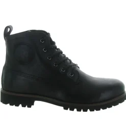 apres ski bottes fourrees - Bottine chaude - homme - Cuir - Noir - Black stone