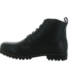 apres ski bottes fourrees - Bottine chaude - homme - Cuir - Noir - Black stone