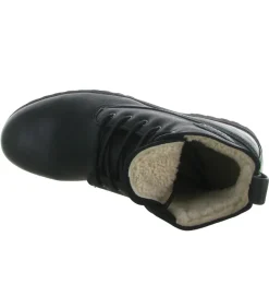 apres ski bottes fourrees - Bottine chaude - homme - Cuir - Noir - Black stone