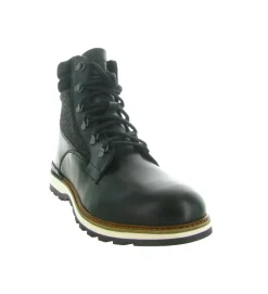 apres ski bottes fourrees - Bottine chaude - homme - Cuir - Noir - La thuile