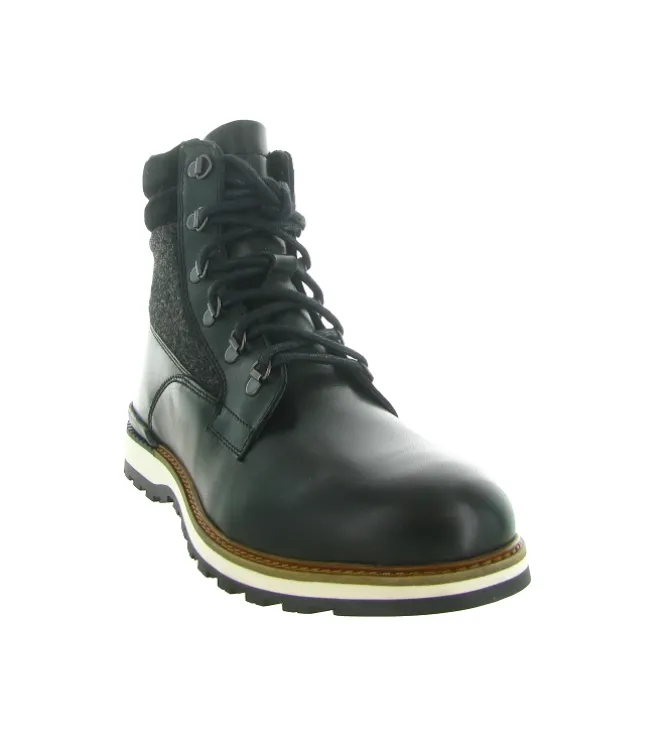 apres ski bottes fourrees - Bottine chaude - homme - Cuir - Noir - La thuile