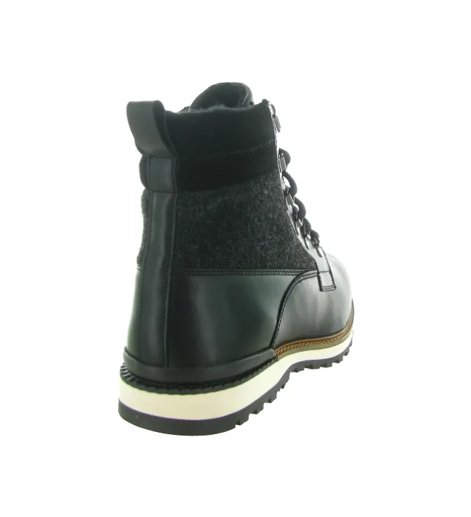 apres ski bottes fourrees - Bottine chaude - homme - Cuir - Noir - La thuile