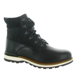 apres ski bottes fourrees - Bottine chaude - homme - Cuir - Noir - La thuile