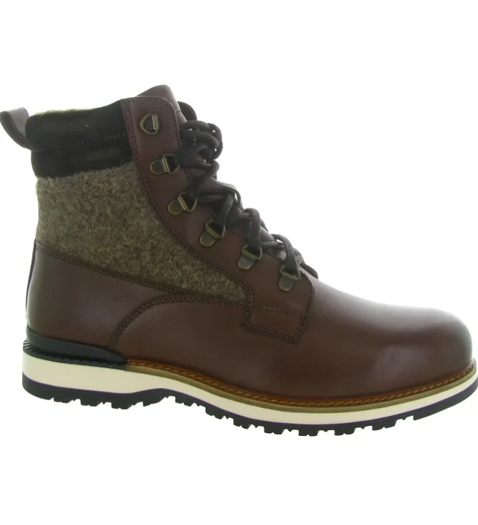 apres ski bottes fourrees - Bottine chaude - homme - Cuir - Marron - La thuile