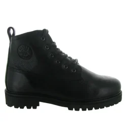 apres ski bottes fourrees - Bottine chaude - homme - Cuir - Noir - Black stone