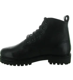 apres ski bottes fourrees - Bottine chaude - homme - Cuir - Noir - Black stone