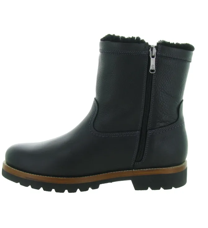 apres ski bottes fourrees - Bottes de neige - homme - Cuir - Noir - Panama jack