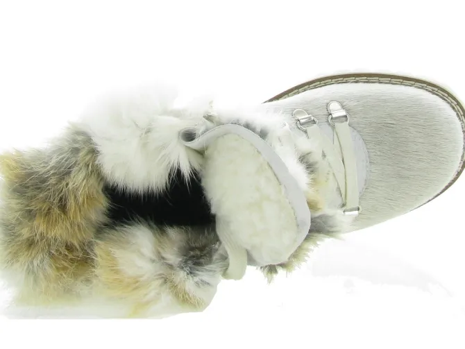apres ski bottes fourrees - Botte fourrée - femme - Fourrure - Beige - Oscar
