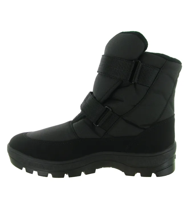 apres ski bottes fourrees - Bottes de neige - homme - Nylon - Noir - La thuile