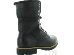 apres ski bottes fourrees - Botte de neige - femme - Cuir - Noir - Panama jack