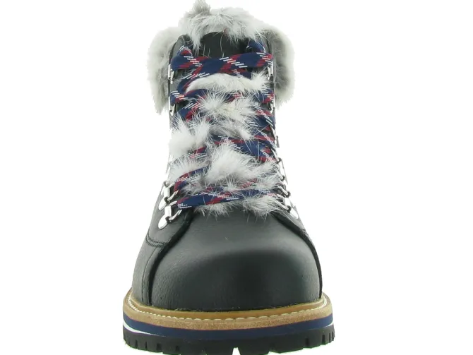 apres ski bottes fourrees - Botte de neige - femme - Cuir - Noir - Oscar