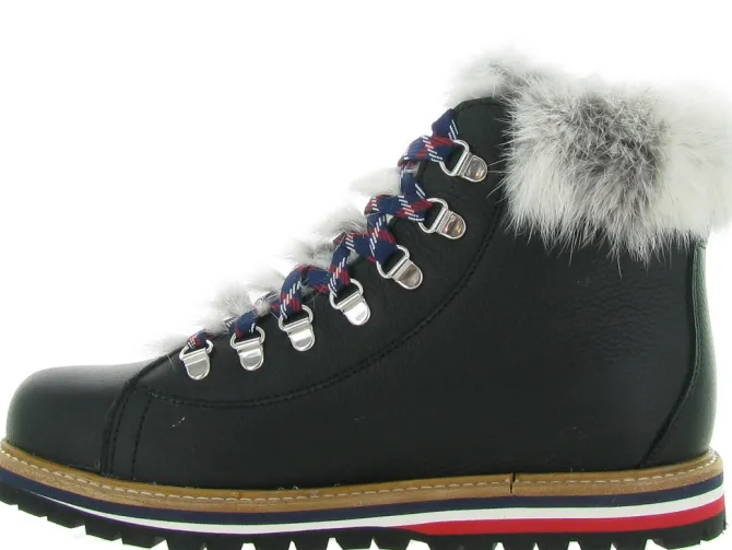 apres ski bottes fourrees - Botte de neige - femme - Cuir - Noir - Oscar