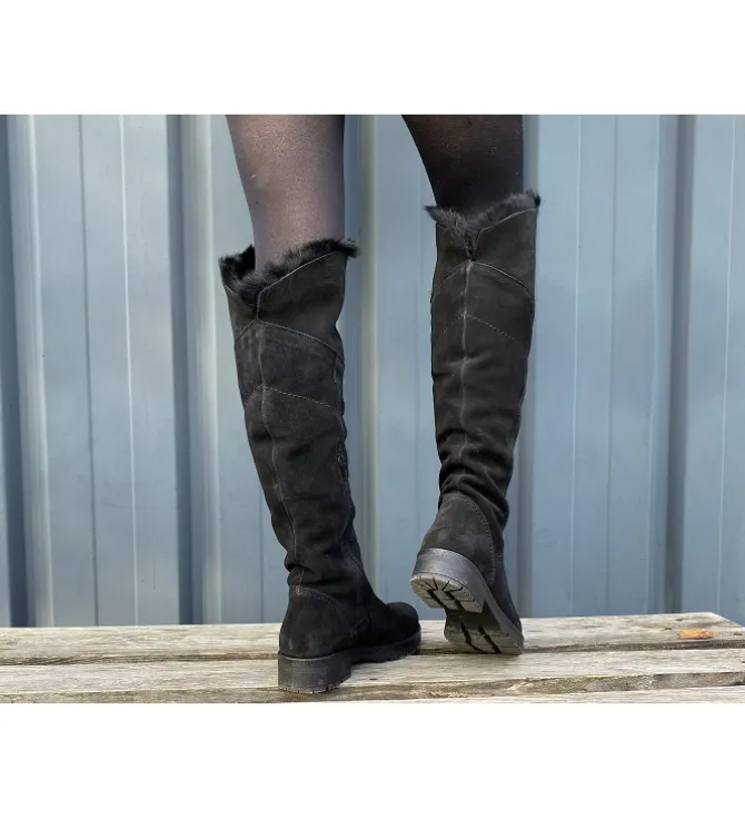 apres ski bottes fourrees - Botte de neige - femme - Nubuck - Noir - Armando