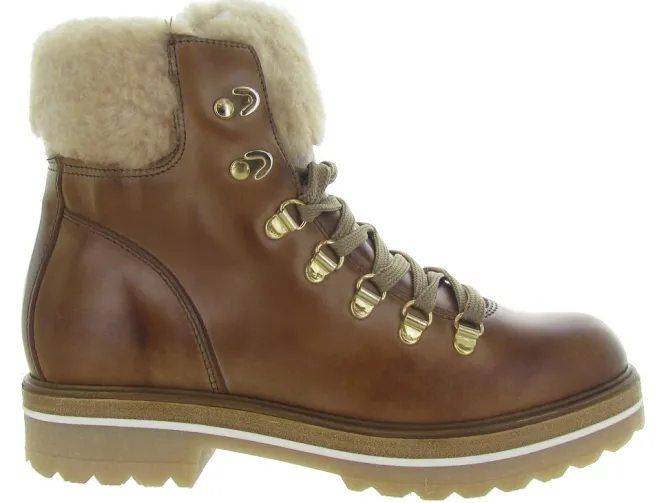 apres ski bottes fourrees - Botte de neige - femme - Cuir - Marron - Nicola benson franzini