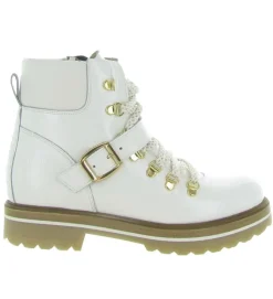 apres ski bottes fourrees - Botte de neige - femme - Cuir - Blanc - La thuile