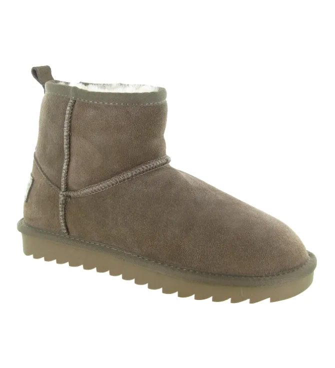 apres ski bottes fourrees - Bottine chaude - femme - Nubuck - Taupe - Colors of california