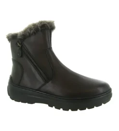 apres ski bottes fourrees - Botte de neige - femme - Cuir - Marron - Hooper