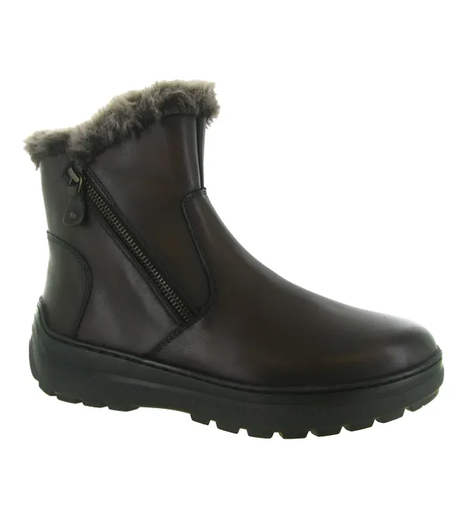 apres ski bottes fourrees - Botte de neige - femme - Cuir - Marron - Hooper