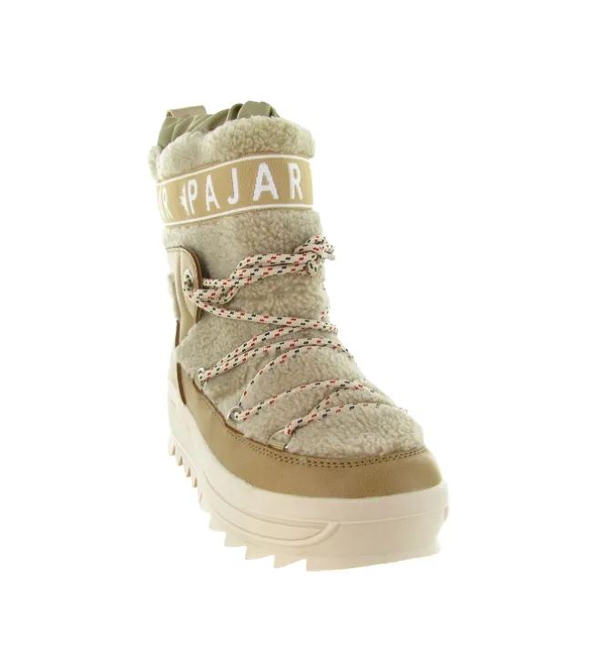apres ski bottes fourrees - Bottine chaude - femme - Nylon - Beige - Pajar