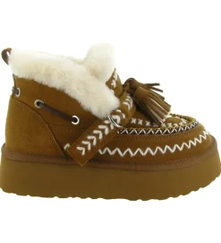apres ski bottes fourrees - Bottine chaude - femme - Nubuck - Chestnut - Nan ku