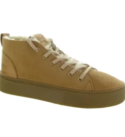 apres ski bottes fourrees - Bottine chaude - femme - Nubuck - Beige - Black stone