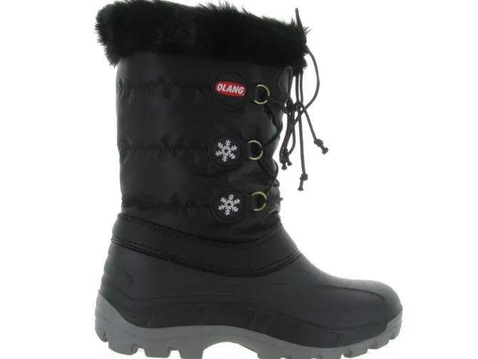 apres ski bottes fourrees - Bottes fourrées - junior garcon - Synthétique - Noir - Olang