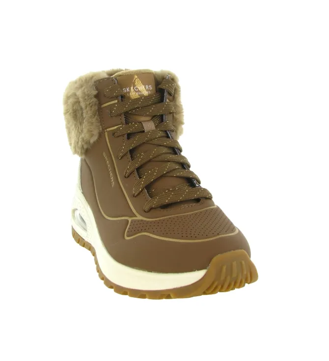 apres ski bottes fourrees - Botte fourrée - femme - Synthétique - Marron - Skechers footwear