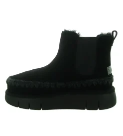apres ski bottes fourrees - Bottine chaude - femme - Nubuck - Noir - Mou