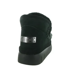 apres ski bottes fourrees - Bottine chaude - femme - Nubuck - Noir - Mou