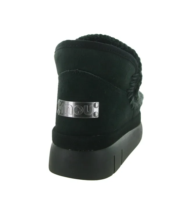 apres ski bottes fourrees - Bottine chaude - femme - Nubuck - Noir - Mou