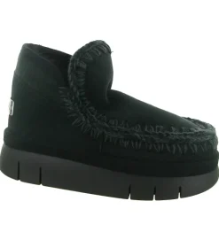 apres ski bottes fourrees - Bottine chaude - femme - Nubuck - Noir - Mou