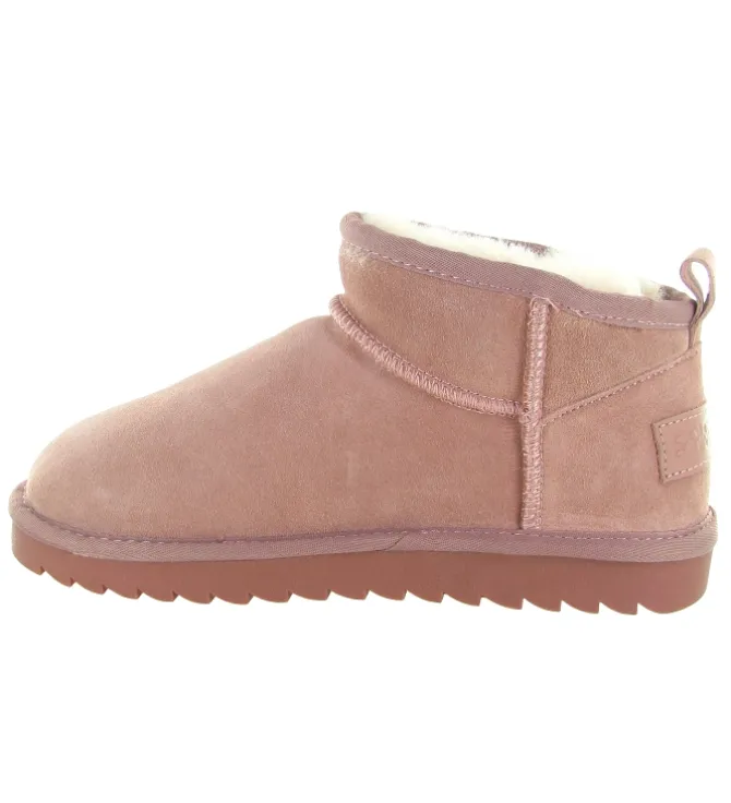 apres ski bottes fourrees - Bottine chaude - femme - Nubuck - Rose - Colors of california