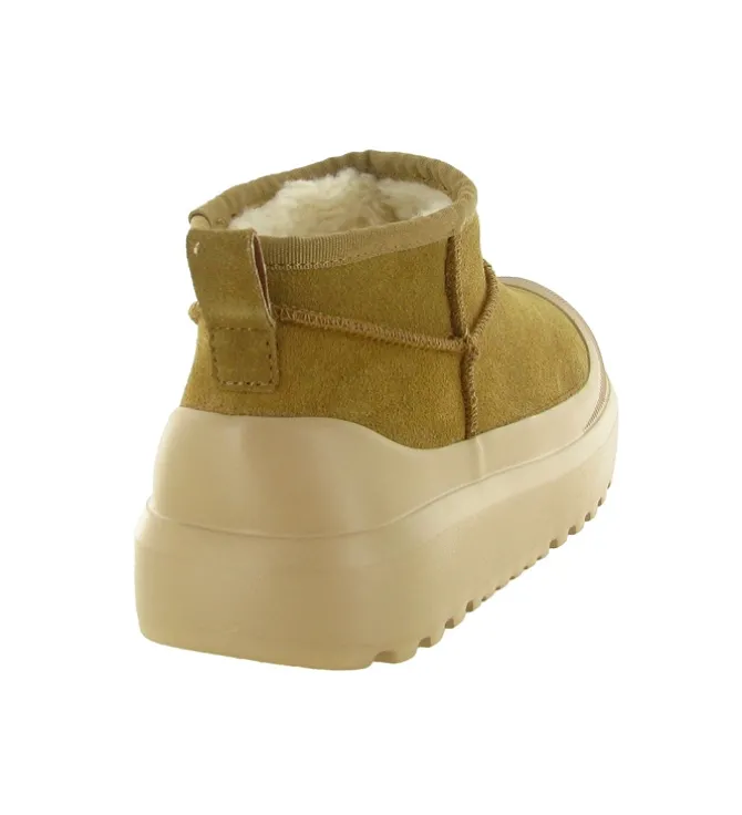 apres ski bottes fourrees - Bottine chaude - femme - Nubuck - Marron - Colors of california